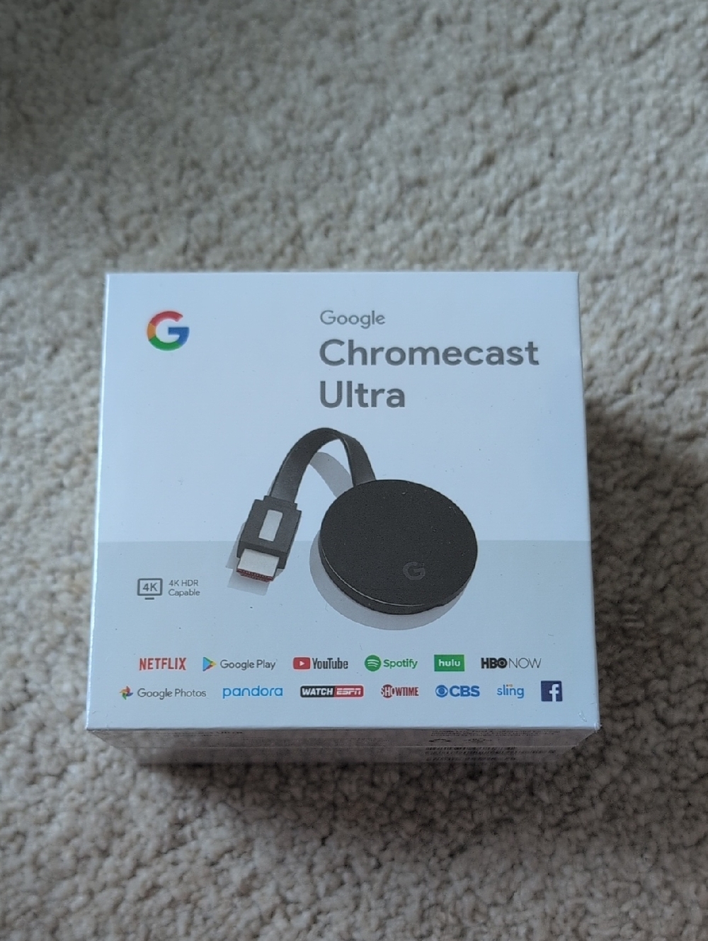 Google Chromecast Ultra - Black, White